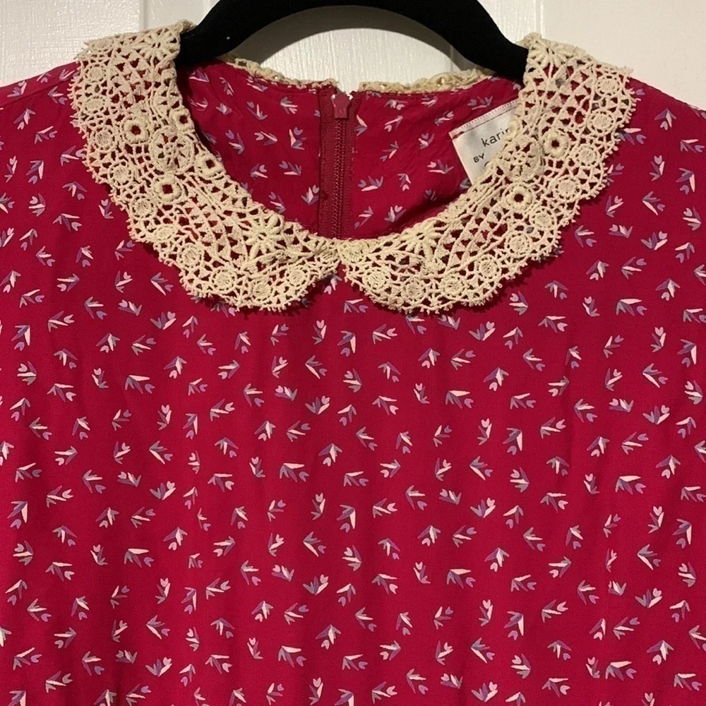 Vintage Karin Stevens by Steven Stoller pink floral dress - Picture 2 of 16